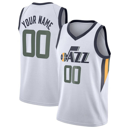 Custom U.Jazz 2020-21 Swingman Custom Jersey Association Edition White Stitched Basketball Jersey - Main View
