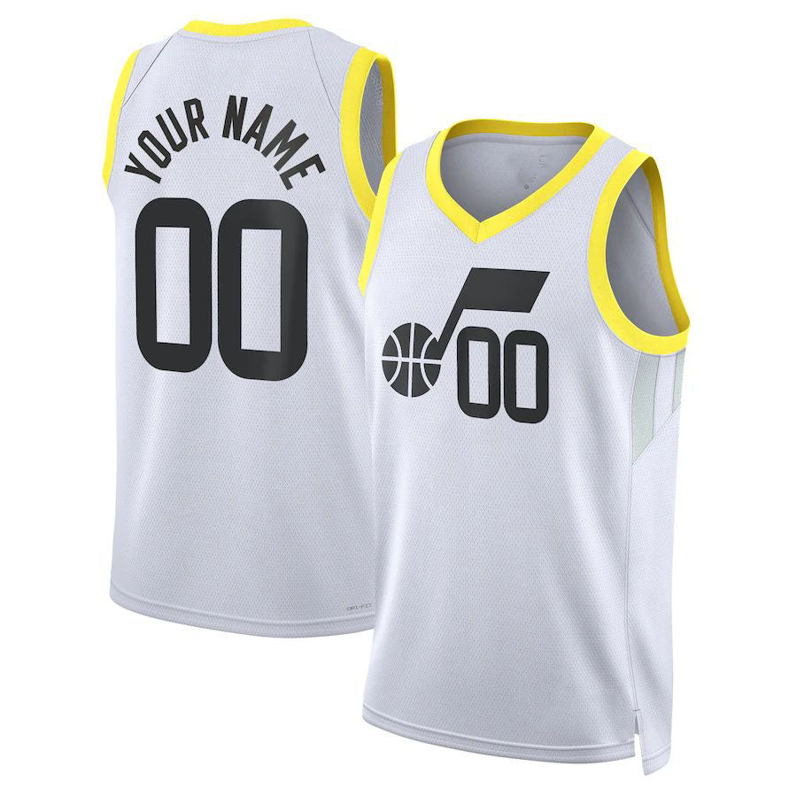 Custom U.Jazz Unisex 2022-23 Swingman Custom Jersey Association Edition White Stitched Basketball Jersey - Main View