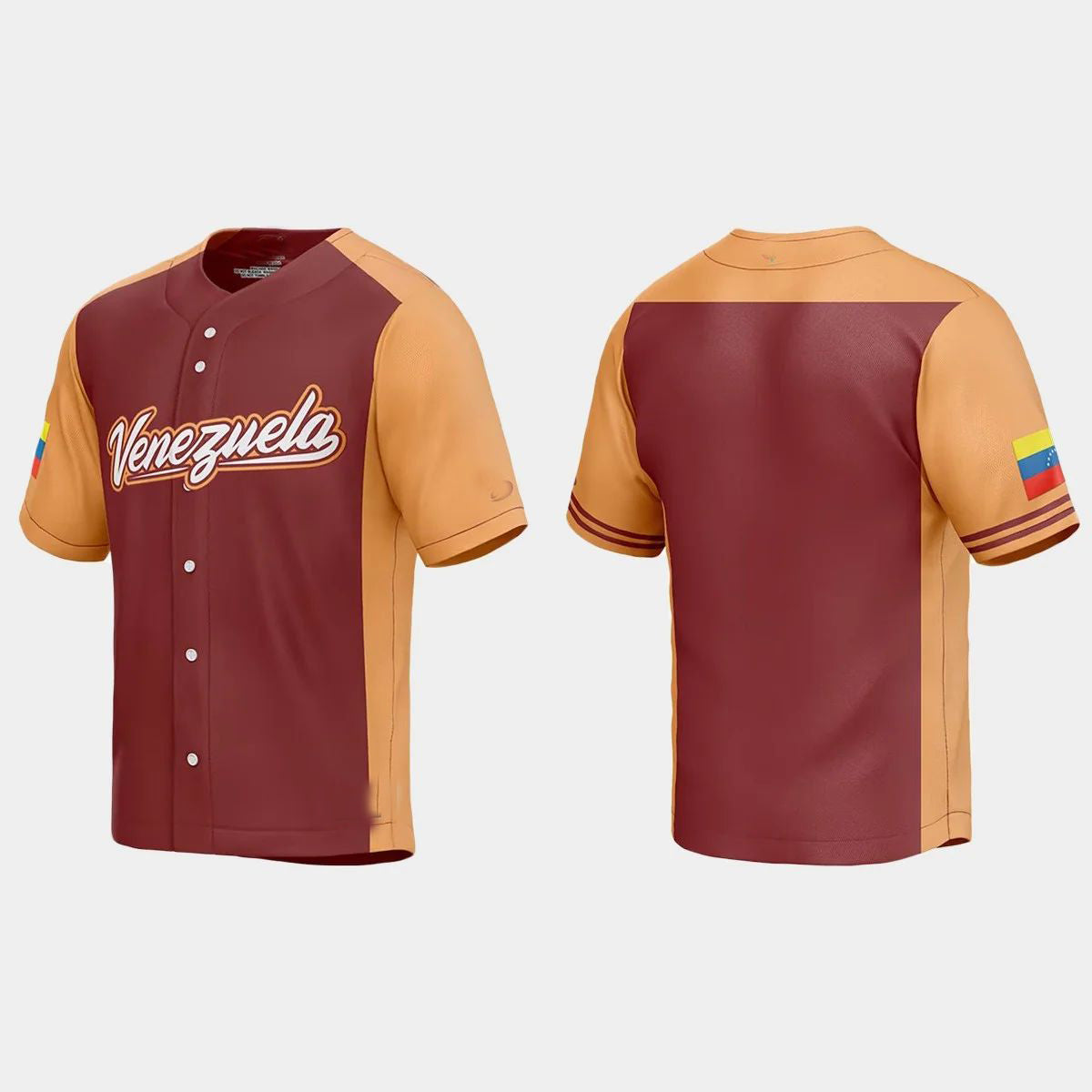 VENEZUELA BASEBALL 2023 WORLD BASEBALL CLASSIC JERSEY ¨C BURGUNDY Stitches Baseball Jerseys - Main View