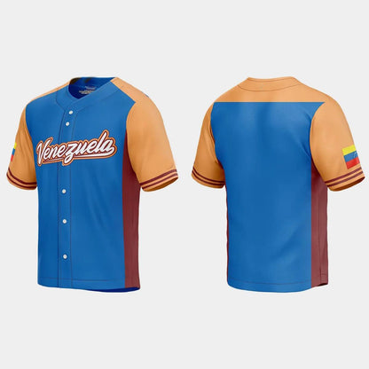 VENEZUELA BASEBALL 2023 WORLD BASEBALL CLASSIC JERSEY ¨C ROYAL Stitches Baseball Jerseys - Main View