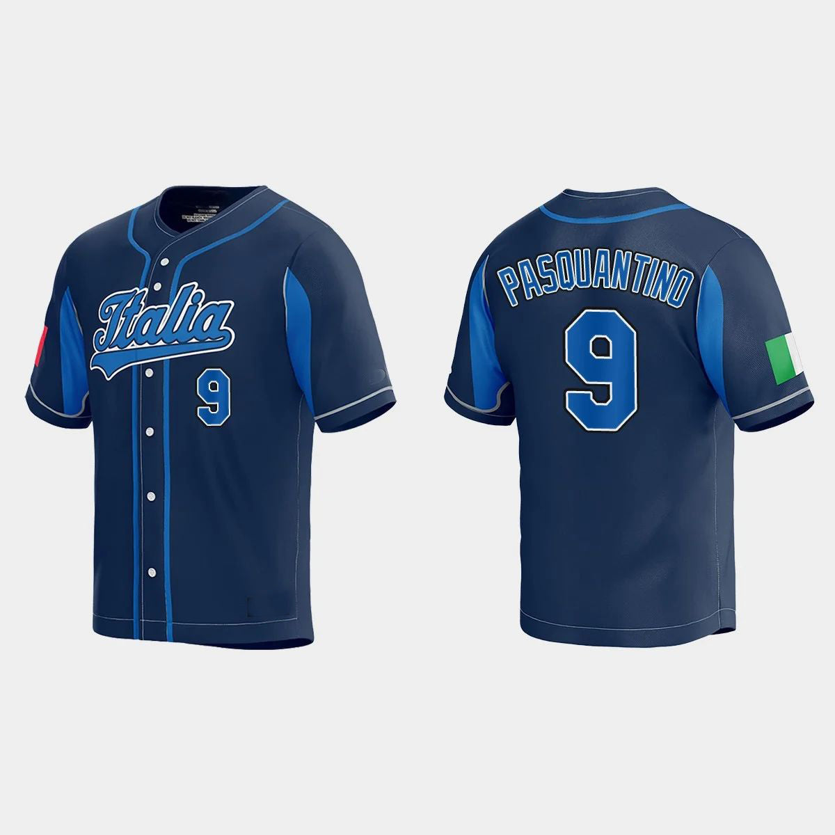 #9 VINNIE PASQUANTINO WORLD BASEBALL CLASSIC 2023 WORLD BASEBALL CLASSIC JERSEY ¨C NAVY Stitches Baseball Jerseys - Main View