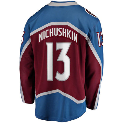 C.Avalanche #13 Valeri Nichushkin Fanatics Branded Breakaway Player Jersey Burgundy Stitched American Hockey Jerseys - Main View