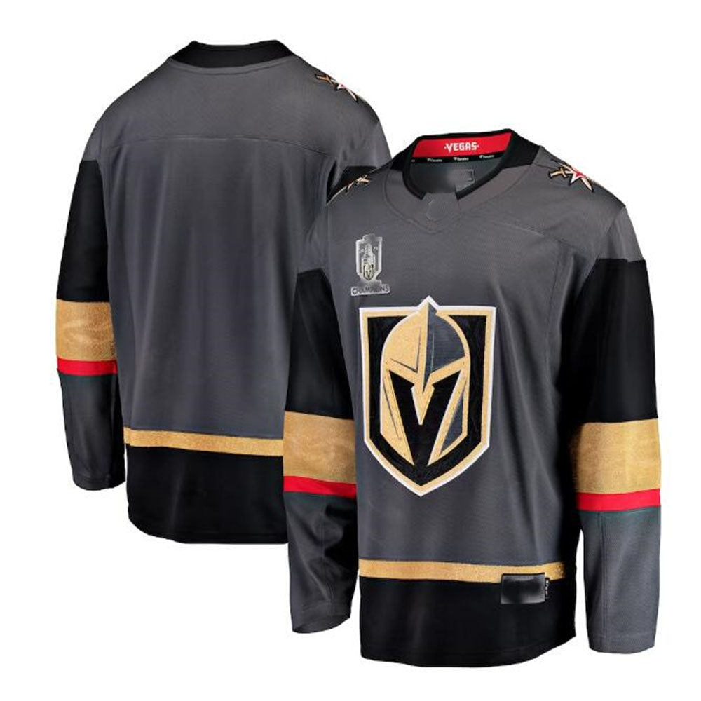 V.Golden Knights Fanatics Branded 2023 Stanley Cup Champions Alternate Breakaway Jersey - Black Hockey Jerseys - Main View