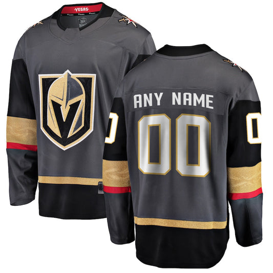 Custom V.Golden Knights Fanatics Branded Alternate Breakaway Jersey Gray Stitched American Hockey Jerseys - Main View