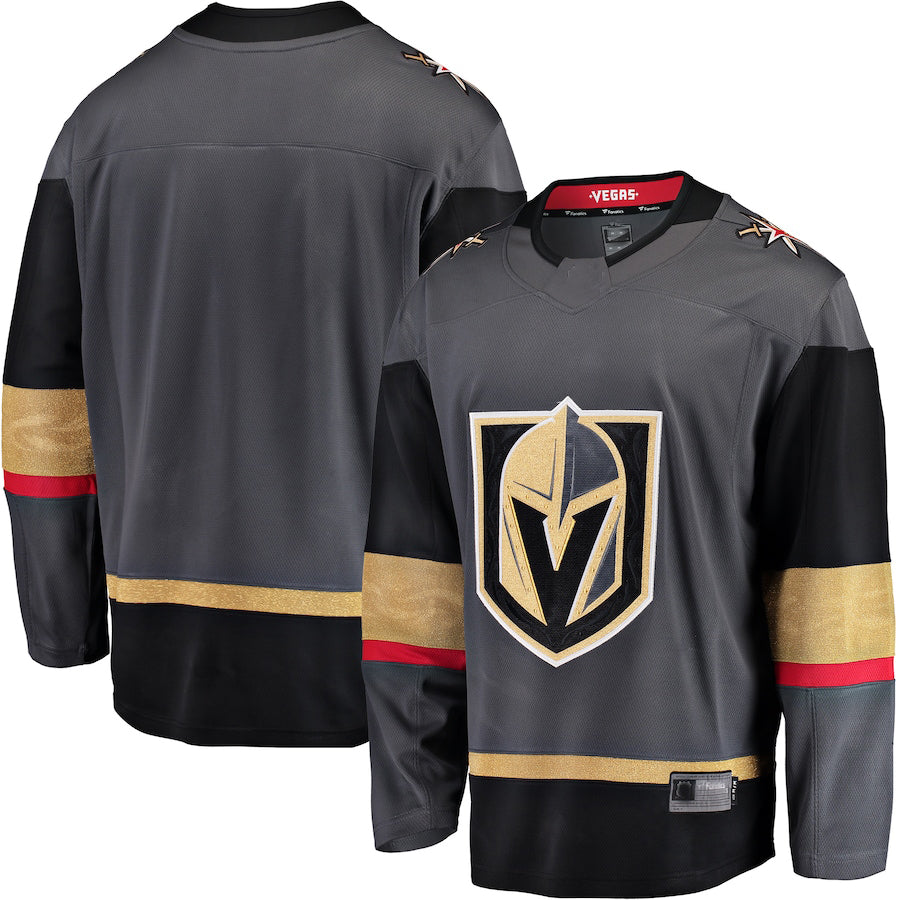 V.Golden Knights Fanatics Branded Breakaway Alternate Jersey Gray Stitched American Hockey Jerseys - Main View