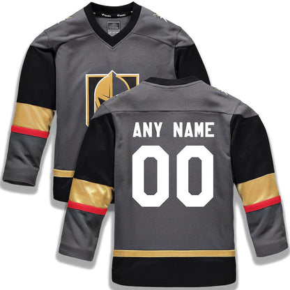 Custom V.Golden Knights Fanatics Branded Alternate Replica Jersey Gray Stitched American Hockey Jerseys - Main View