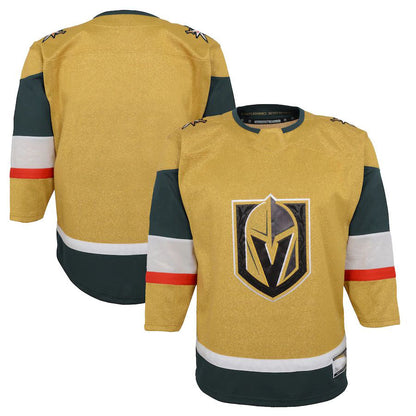 V.Golden Knights 2020-21 Home Premier Jersey Gold Stitched American Hockey Jerseys - Main View