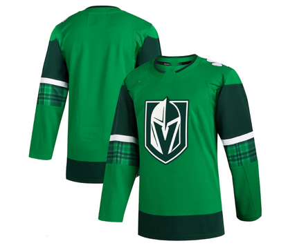 V.Golden Knights 2023 St. Patrick's Day Primegreen Authentic Jersey - Kelly Green Stitched American Hockey Jerseys - Main View