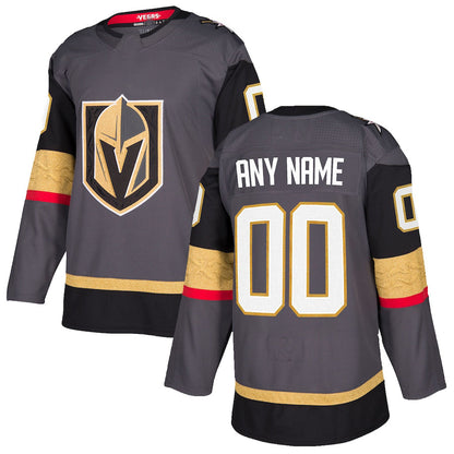 Custom V.Golden Knights Alternate Authentic  Jersey Gray Stitched American Hockey Jerseys - Main View
