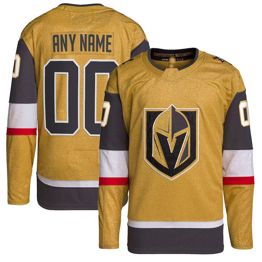 Custom V.Golden Knights Home Authentic Primegreen Jersey Gold Stitched American Hockey Jerseys - Main View