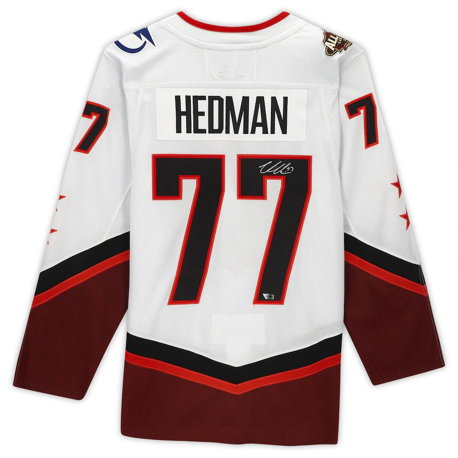 TB.Lightning #77 Victor Hedman Fanatics Authentic Autographed 2022 All-Star Game White Stitched American Hockey Jerseys - Main View
