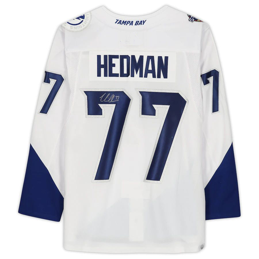 TB.Lightning #77 Victor Hedman Fanatics Authentic Autographed 2022 Stadium Series Jersey Stitched American Hockey Jerseys - Main View