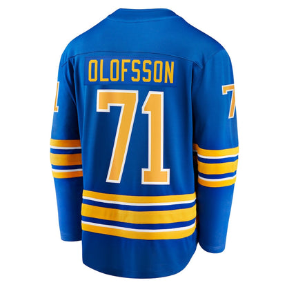 B.Sabres #71 Victor Olofsson Fanatics Branded Breakaway Player Jersey Royal Stitched American Hockey Jerseys - Main View