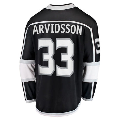 LA.Kings #33 Viktor Arvidsson Fanatics Branded Home Breakaway Player Jersey Black Stitched American Hockey Jerseys - Main View