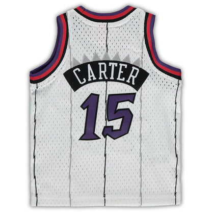 T.Raptors #15 Vince Carter Mitchell & Ness Infant 1998-99 Hardwood Classics Player Jersey White Stitched American Basketball Jersey - Main View