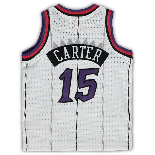 T.Raptors #15 Vince Carter Mitchell & Ness Infant 1998-99 Hardwood Classics Player Jersey White Stitched American Basketball Jersey - Main View