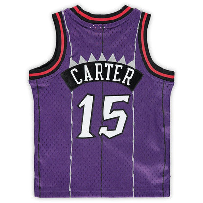 T.Raptors #15 Vince Carter Mitchell & Ness Infant 1998-99 Hardwood Classics Retired Player Jersey  Purple Stitched American Basketball Jersey - Main View