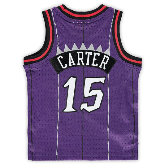 T.Raptors #15 Vince Carter Mitchell & Ness Infant 1998-99 Hardwood Classics Retired Player Jersey  Purple Stitched American Basketball Jersey - Main View