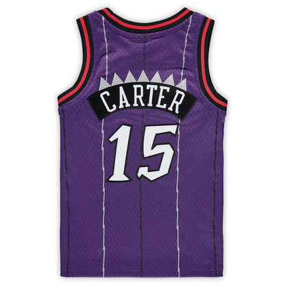 T.Raptors #15 Vince Carter Mitchell & Ness Preschool 1998-1999 Hardwood Classics Throwback Team Jersey Purple Stitched American Basketball Jersey - Main View