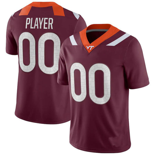Custom V.Tech Hokies Pick-A-Player NIL Replica Football Jersey Maroon Stitched American College Jerseys - Main View