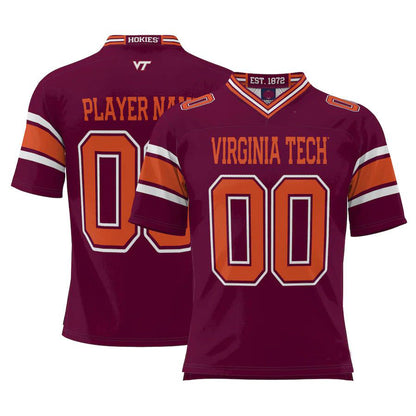 Custom V.Tech Hokies ProSphere NIL Pick-A-Player Football Jersey Maroon Stitched American College Jerseys - Main View