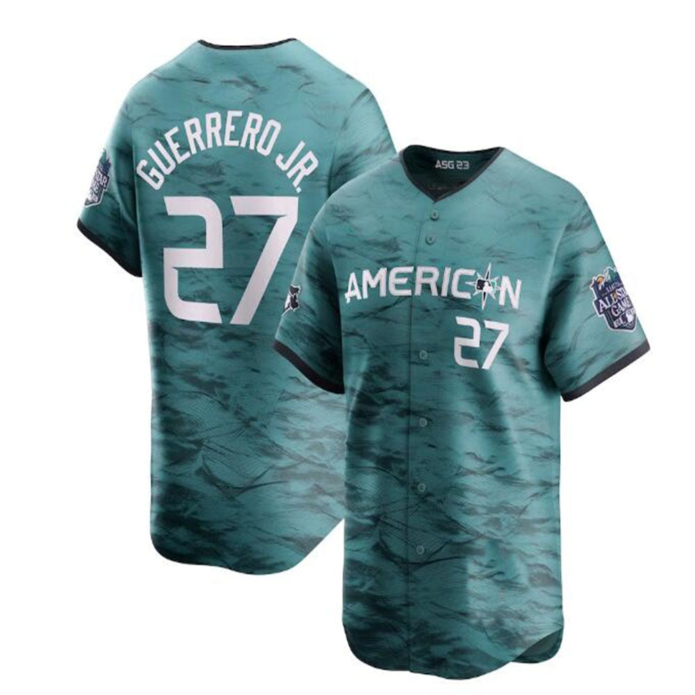 #27 Vladimir Guerrero Jr. American League 2023 All-Star Game Limited Player Jersey - Teal Baseball Jerseys - Main View