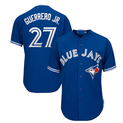 Toronto Blue Jays #27 Vladimir Guerrero Jr. Big & Tall Replica Player Jersey - Royal Baseball Jerseys - Main View