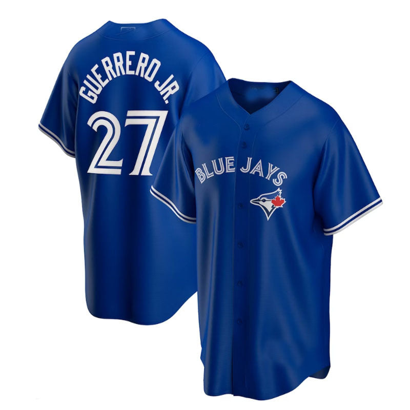 Toronto Blue Jays #27 Vladimir Guerrero Jr. Alternate Replica Player Jersey - Royal Baseball Jerseys - Main View