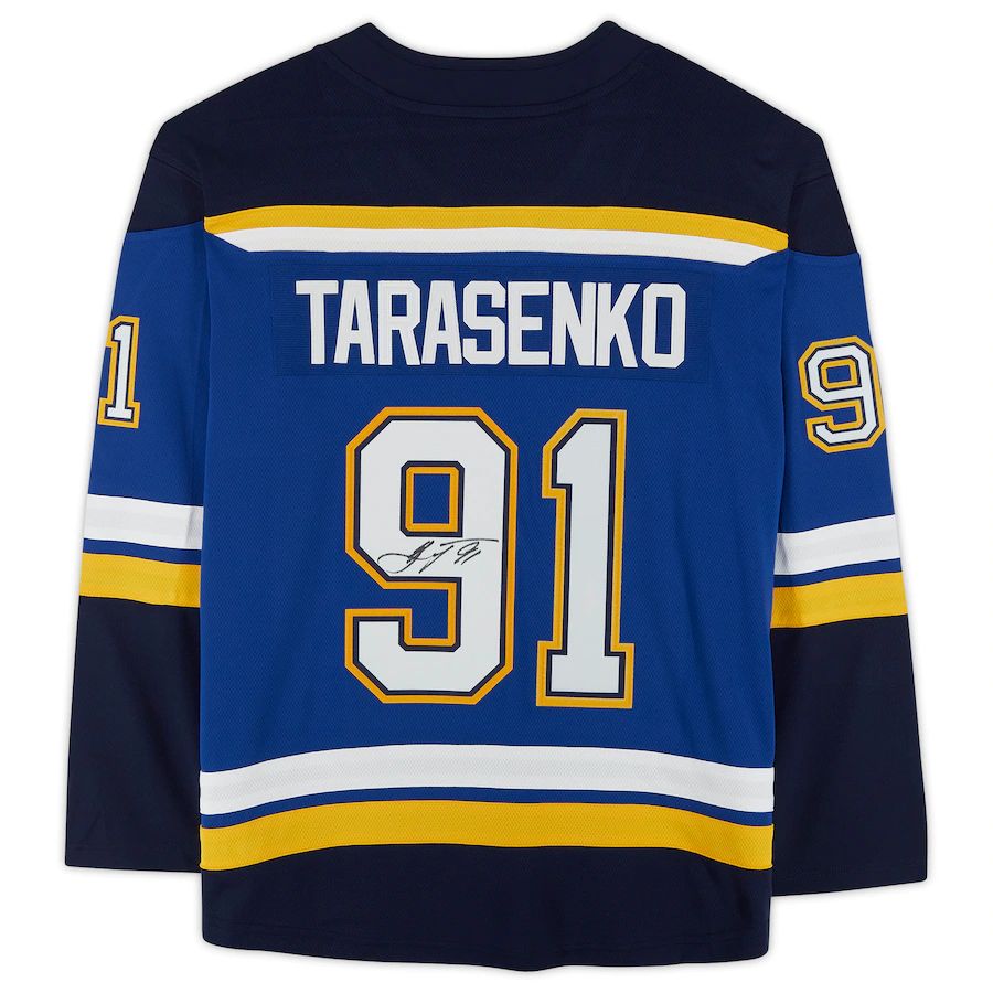 St.L.Blues #91 Vladimir Tarasenko Fanatics Authentic Autographed Breakaway Jersey Blue Stitched American Hockey Jerseys - Main View