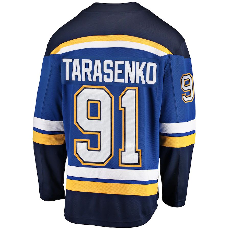 St.L.Blues #91 Vladimir Tarasenko Fanatics Branded Breakaway Player Jersey Blue Stitched American Hockey Jerseys - Main View