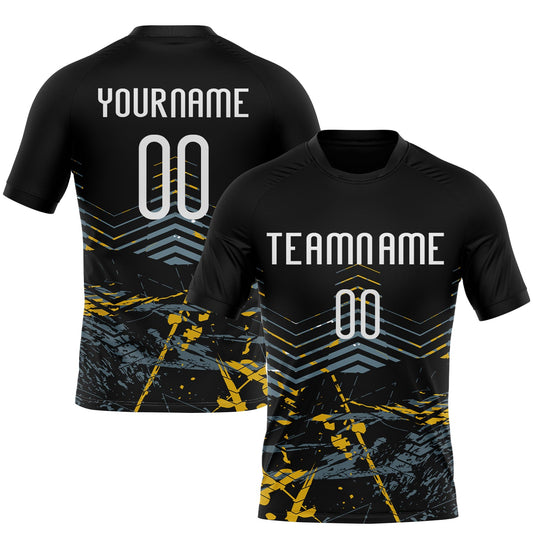 Custom Black White Splash Sublimation Volleyball Uniform Jersey - Main View