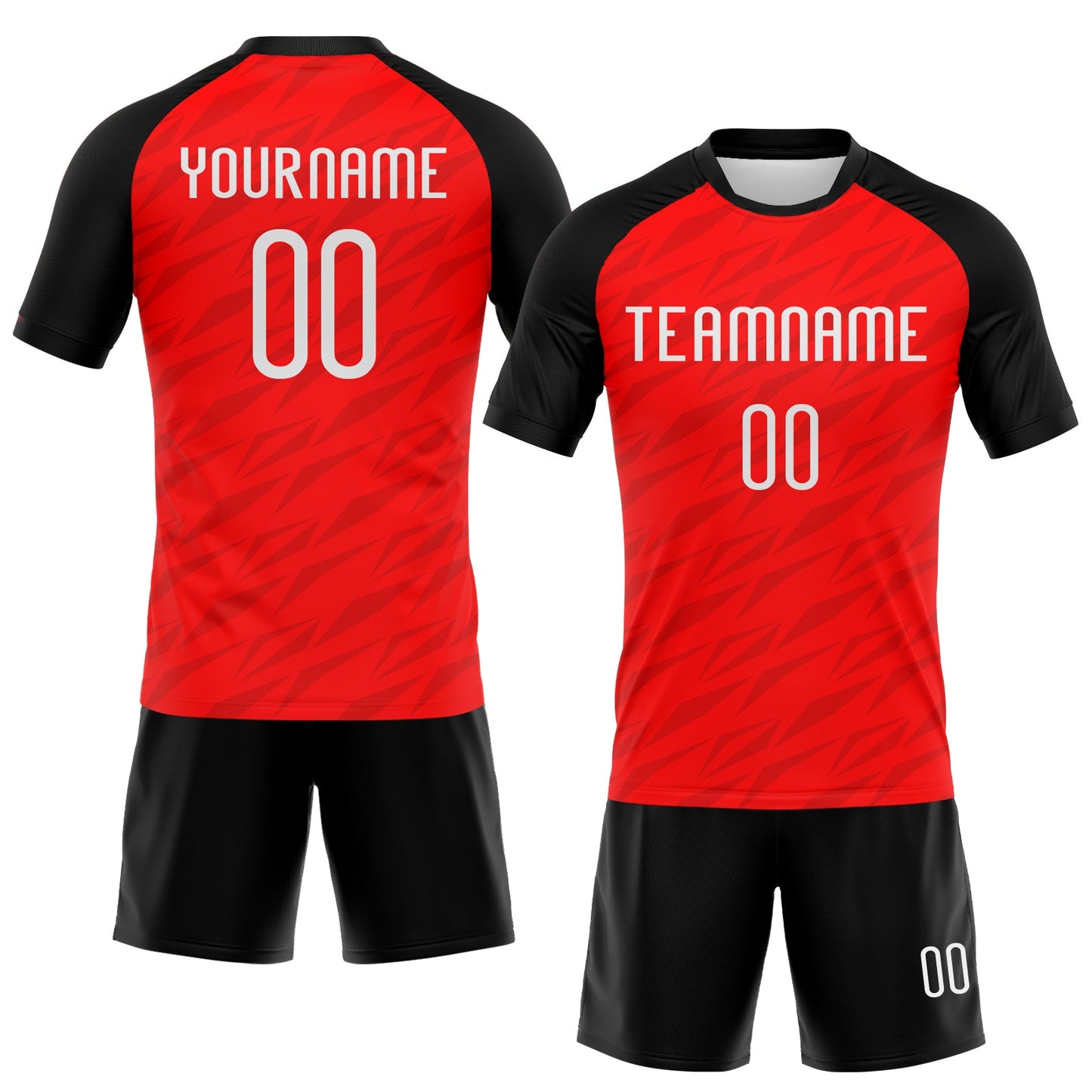 Custom Red White-Black Sublimation Volleyball Uniform Jersey view 2