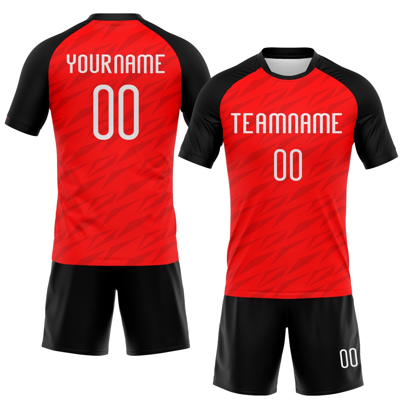Custom Red White-Black Sublimation Volleyball Uniform Jersey view 2