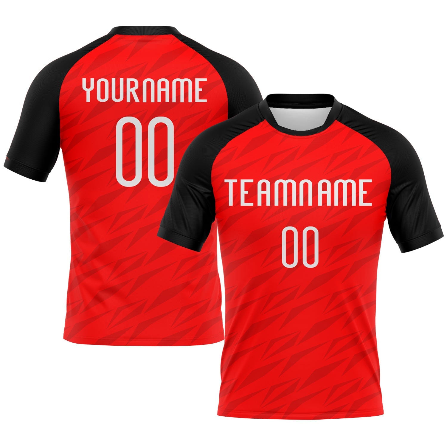 Custom Red White-Black Sublimation Volleyball Uniform Jersey - Main View
