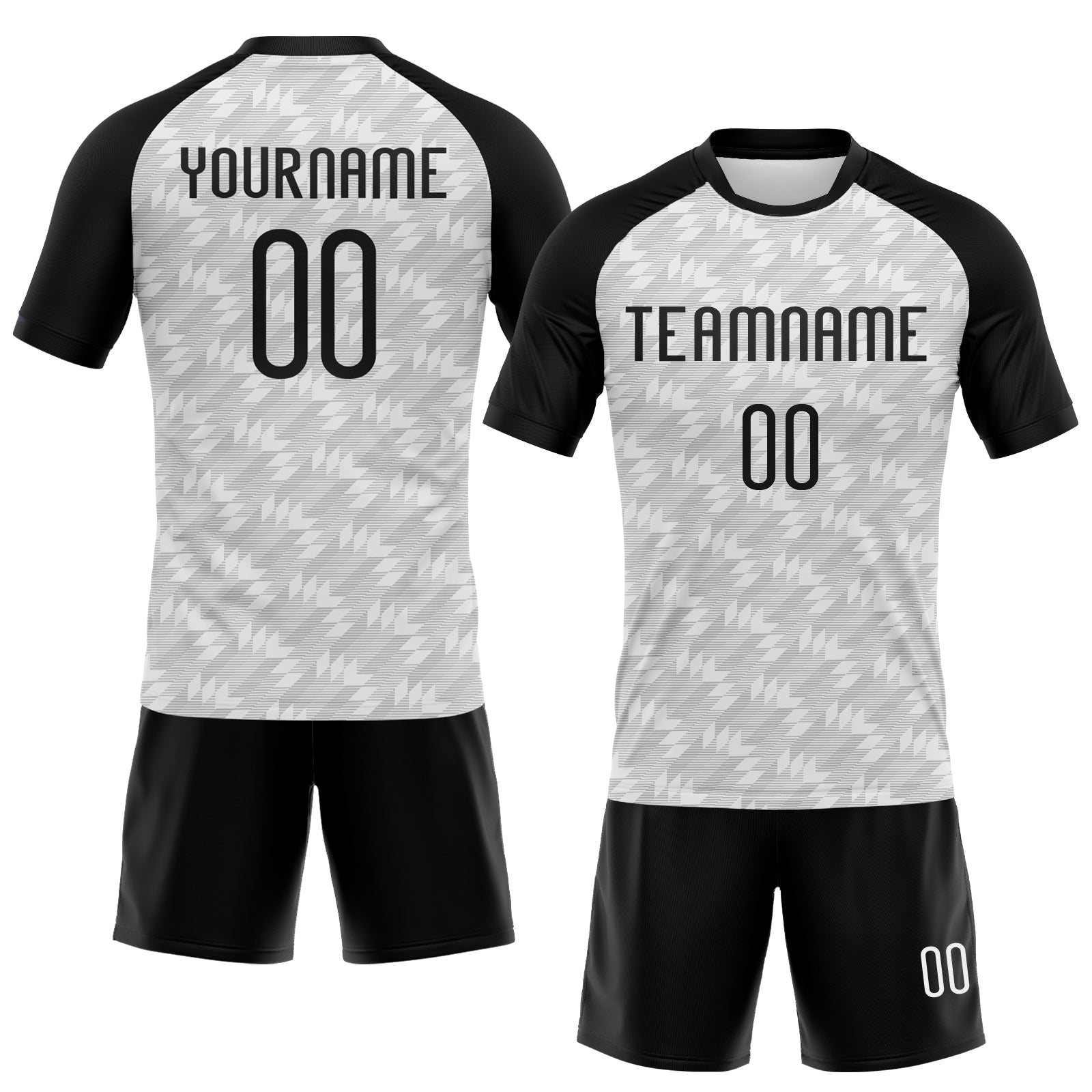 Custom White Black Geometric Shape Sublimation Volleyball Uniform Jersey view 2