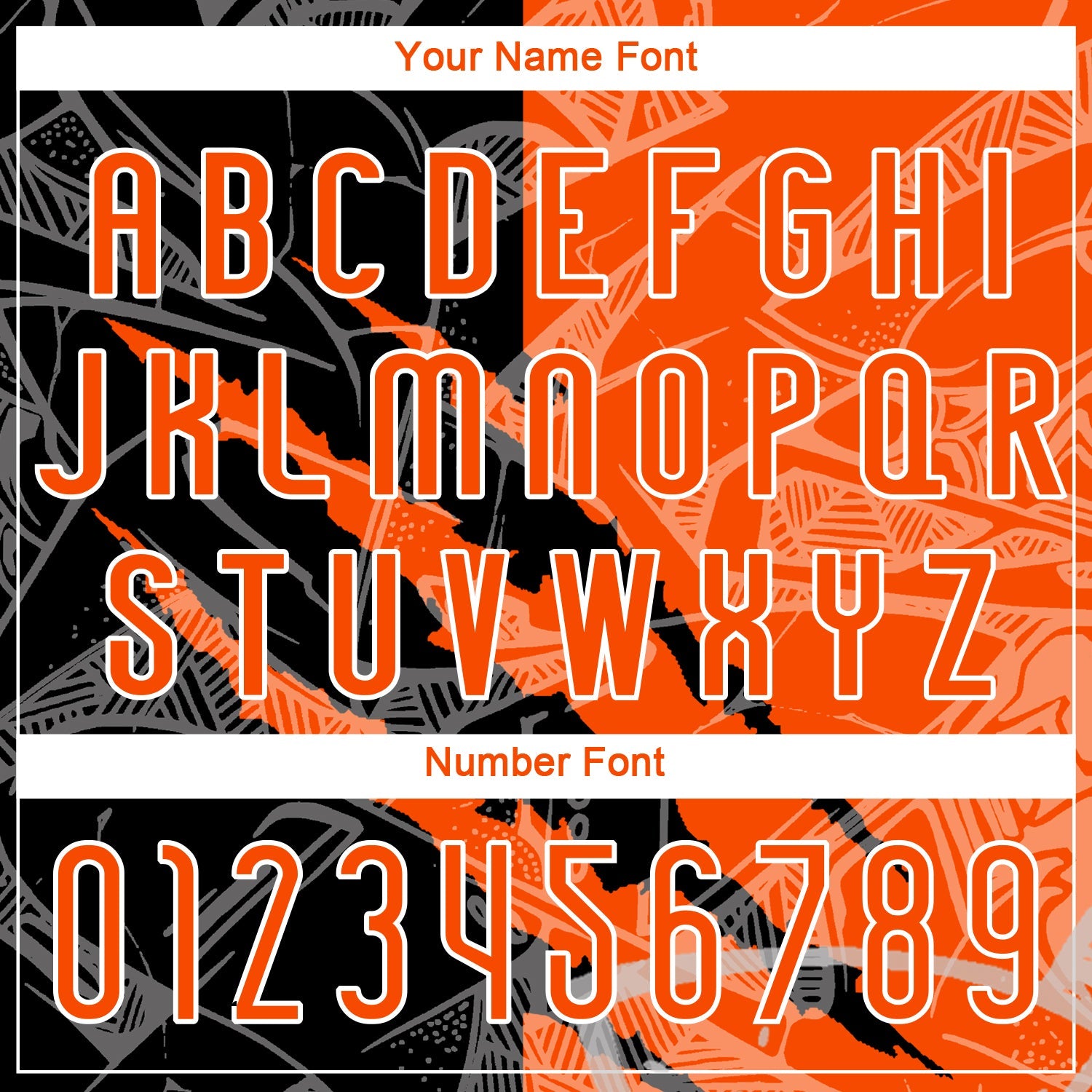 Custom Graffiti Pattern Orange-Black Scratch Sublimation Volleyball Uniform Jersey view 6