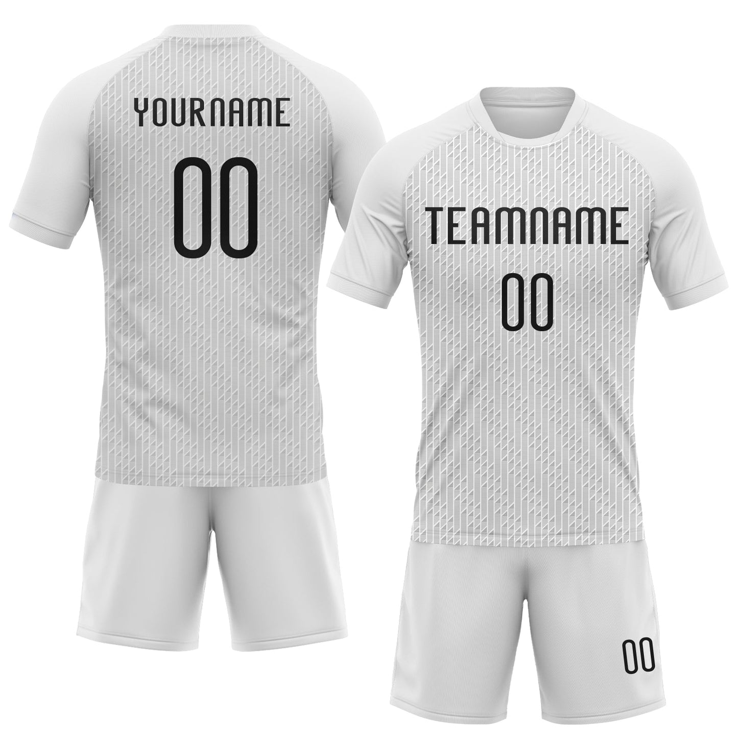 Custom White Black Geometric Shape Sublimation Volleyball Uniform Jersey view 2