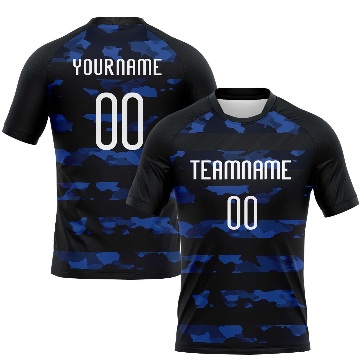 Custom Black White Camo Shape Sublimation Volleyball Uniform Jersey - Main View