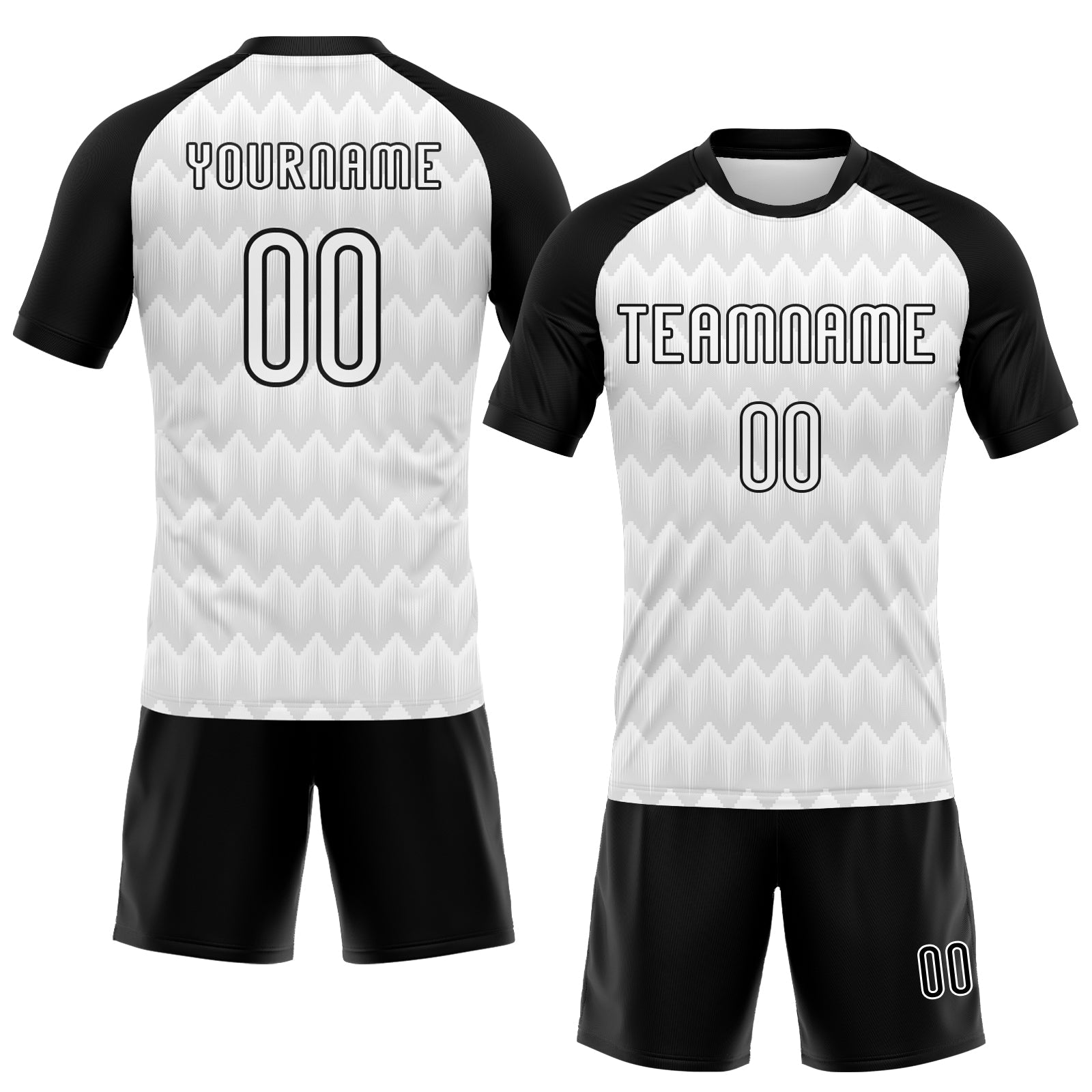 Custom White Black Geometric Shape Sublimation Volleyball Uniform Jersey view 2