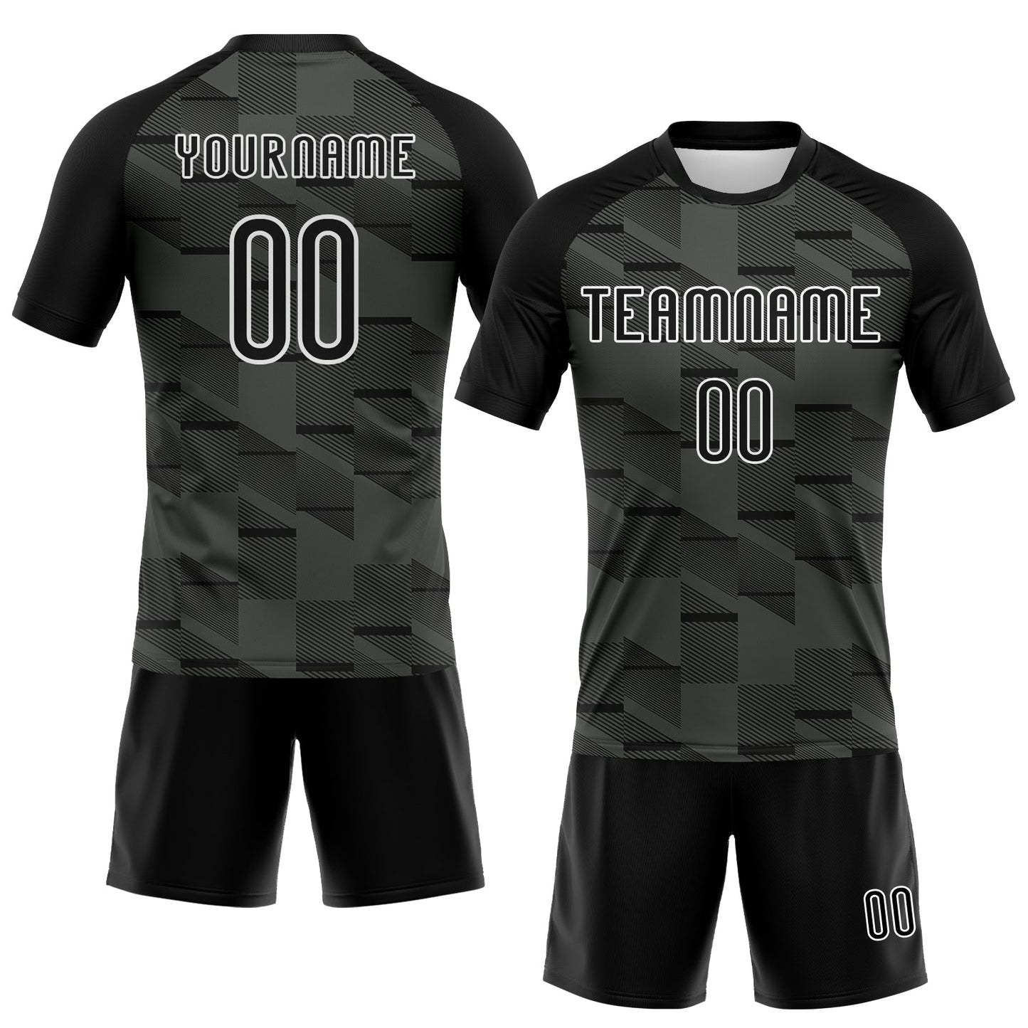 Custom Black White Lines Sublimation Volleyball Uniform Jersey view 2