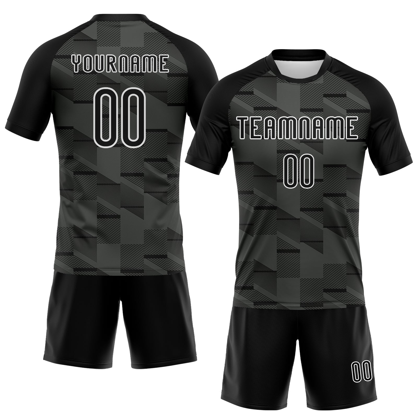 Custom Black White Lines Sublimation Volleyball Uniform Jersey view 2