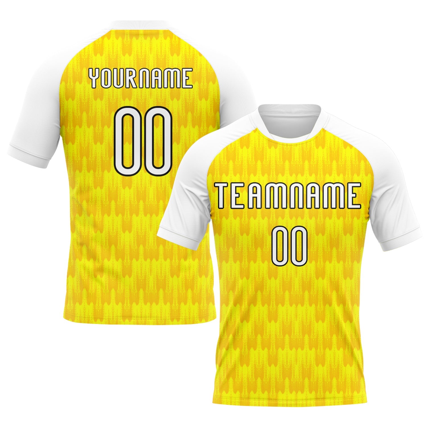 Custom Light Yellow White-Black Splash Sublimation Volleyball Uniform Jersey - Main View