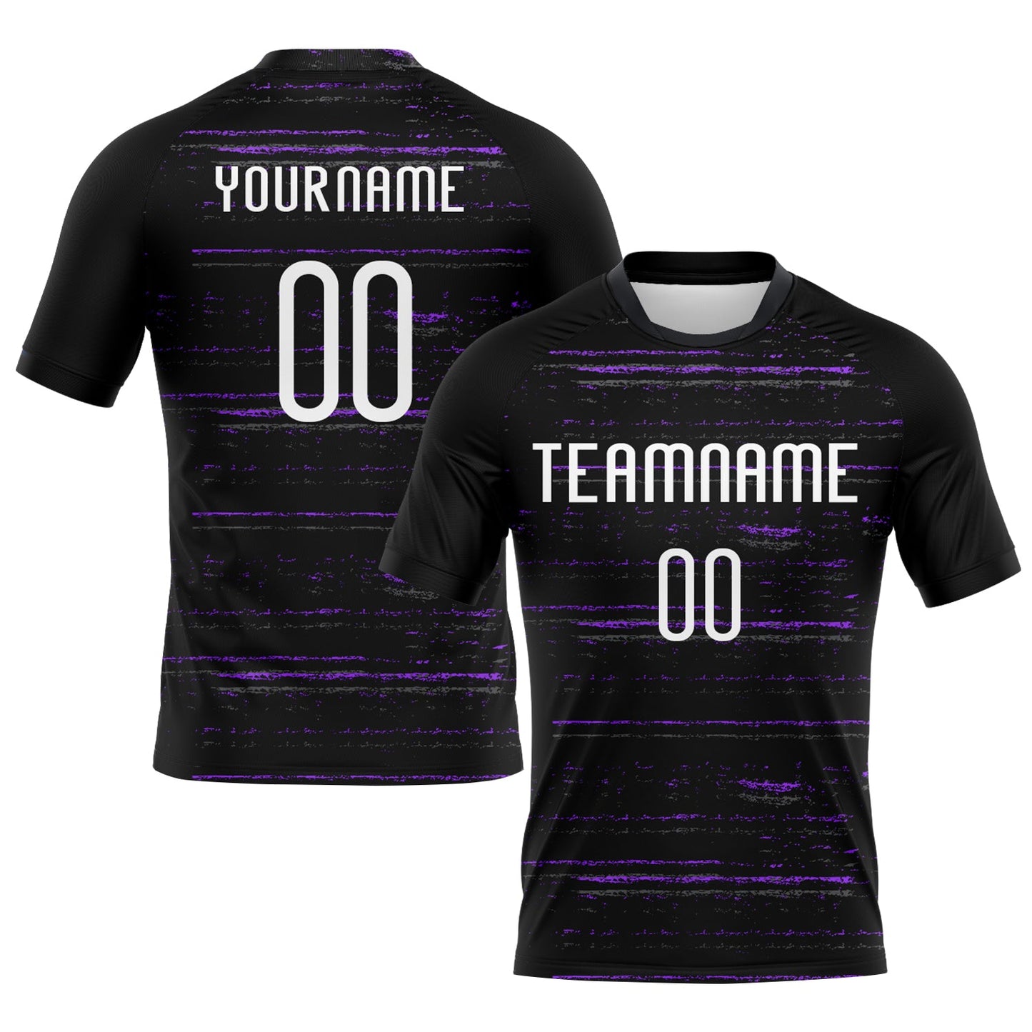 Custom Black White-Purple Bright Lines Sublimation Volleyball Uniform Jersey - Main View
