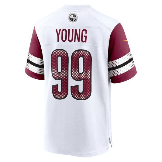 W.Commanders #99 Chase Young White Game Jersey Stitched American Football Jerseys - Main View