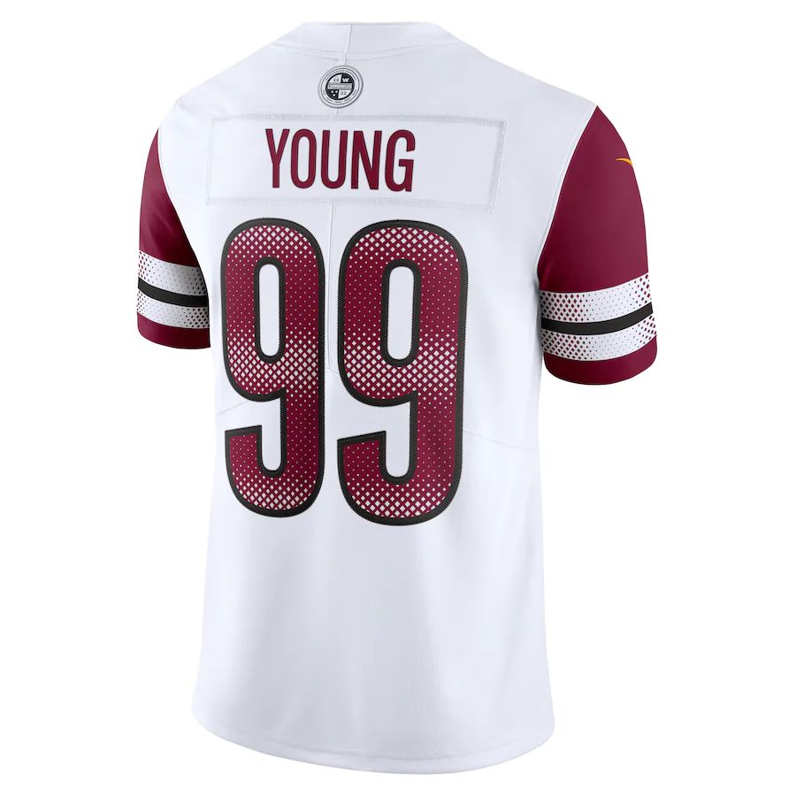 W.Commanders #99 Chase Young White Vapor Limited Jersey Stitched American Football Jerseys - Main View