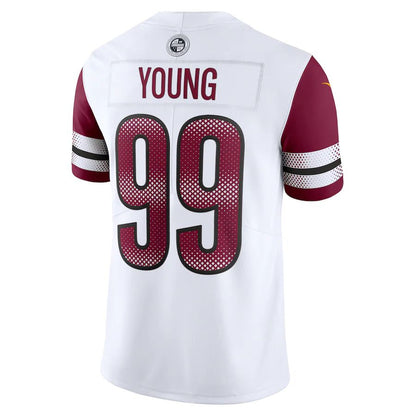 W.Commanders #99 Chase Young White Vapor Limited Jersey Stitched American Football Jerseys - Main View