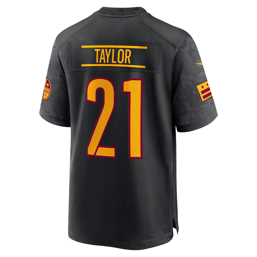 W.Commanders #21 Sean Taylor Black Alternate Retired Player Game Jersey Stitched American Football Jerseys - Main View