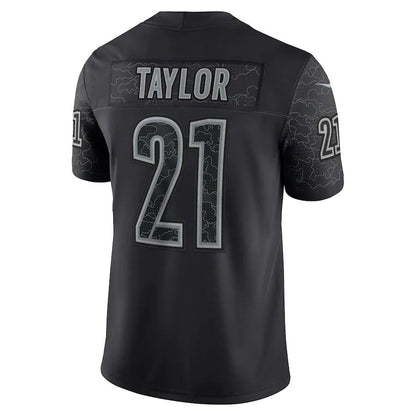 W.Commanders #21 Sean Taylor Black Retired Player RFLCTV Limited Jersey Stitched American Football Jerseys - Main View