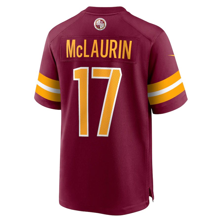W.Commanders #17 Terry McLaurin  Burgundy Game Jersey Stitched American Football Jerseys - Main View