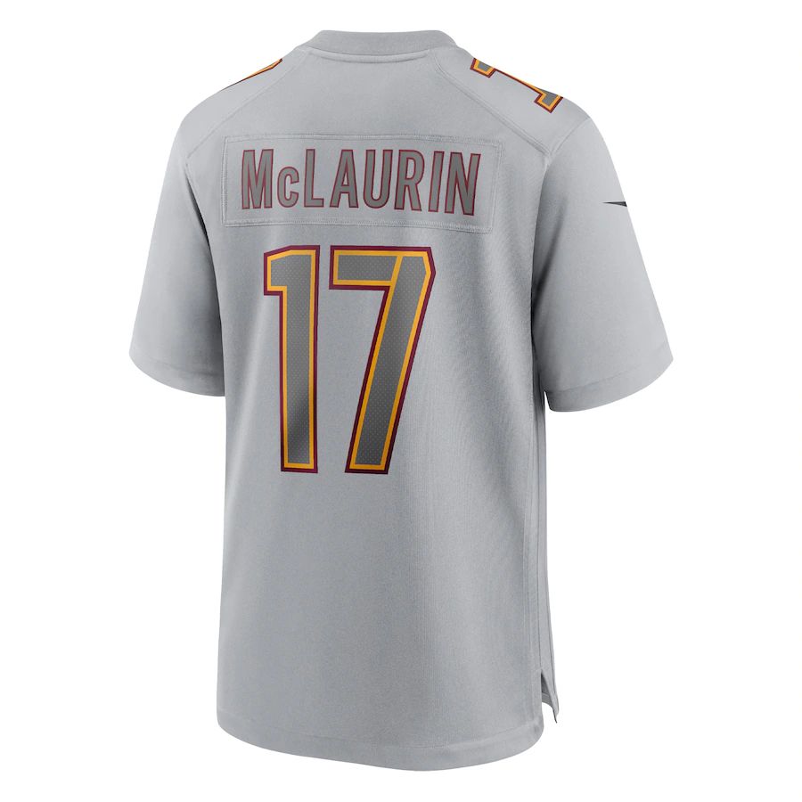 W.Commanders #17 Terry McLaurin Gray Atmosphere Fashion Game Jersey Stitched American Football Jerseys - Main View